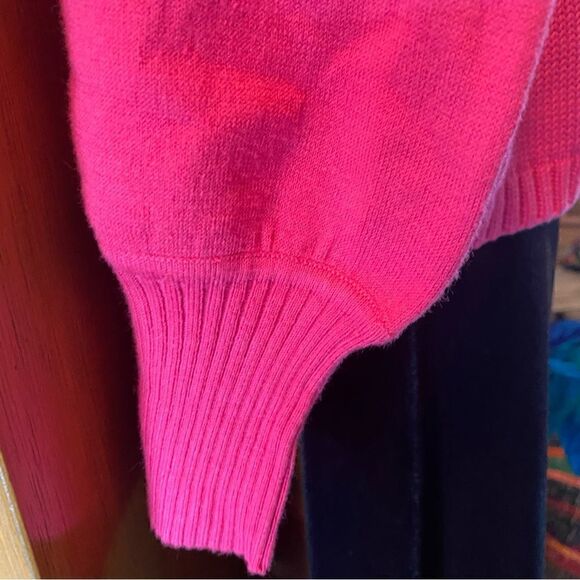 🍂Very comfy 💕 hot pink Harold’s brand cotton blend sweater sz L - Picture 5 of 8